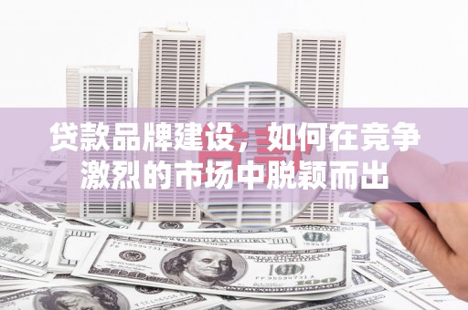 碑林贷款品牌建设，如何在竞争激烈的市场中脱颖而出