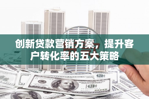 丽水创新贷款营销方案，提升客户转化率的五大策略