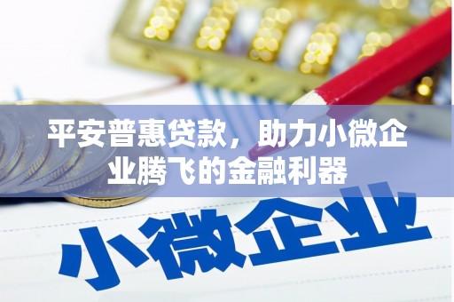 门头沟平安普惠贷款，助力小微企业腾飞的金融利器